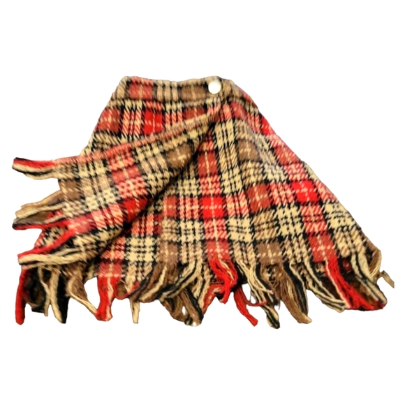 Doll Plaid Skirt Red & Brown & Matching Scarf American Girl Sized (18" Doll) - Picture 3 of 7